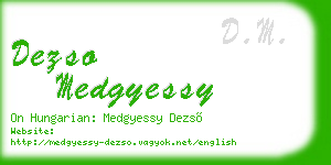 dezso medgyessy business card