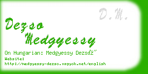 dezso medgyessy business card